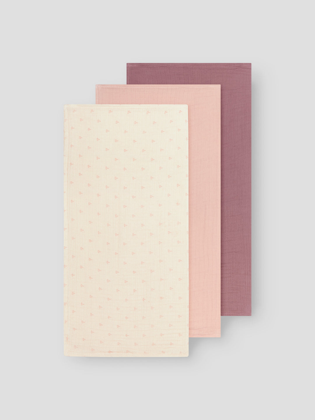 Lil' Atelier Baby FERGIE 3 PK NAPPIES - Turtledove | NOSTALGIA ROSE/CAMEO ROSE - Torgunns Barneklær AS