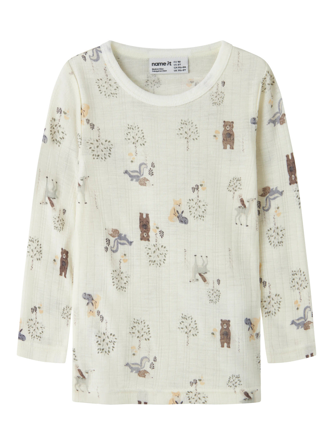 name it mini WANG Ulltrøye - Snow White | Forest Animals