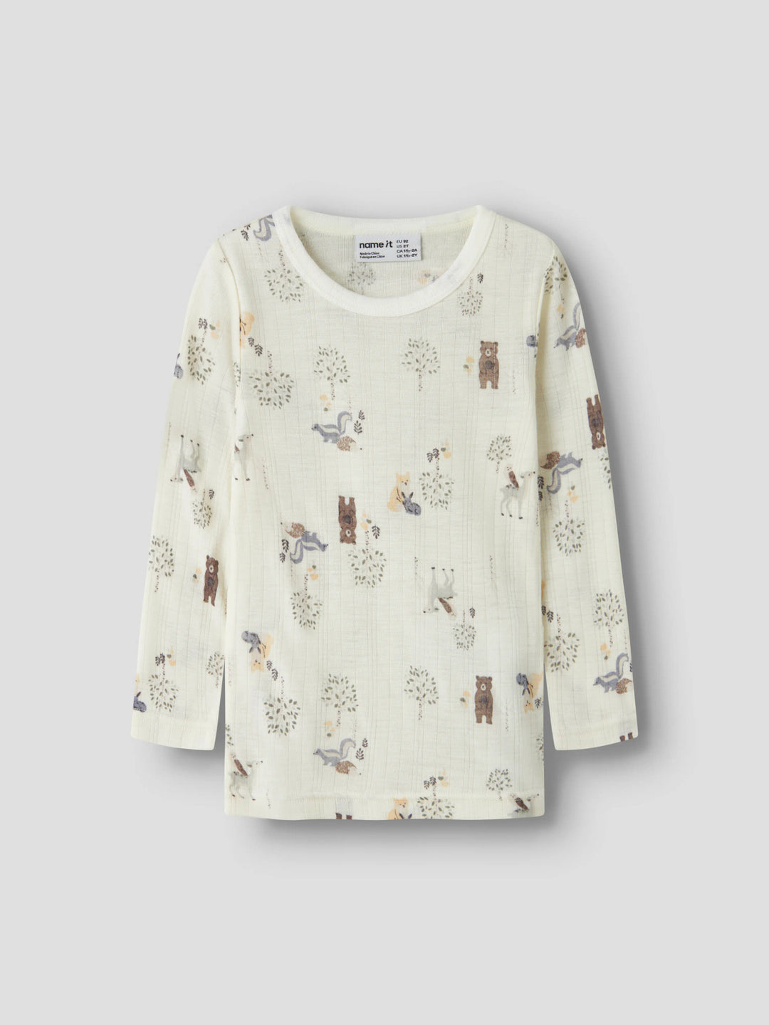 name it mini WANG Ulltrøye - Snow White | Forest Animals