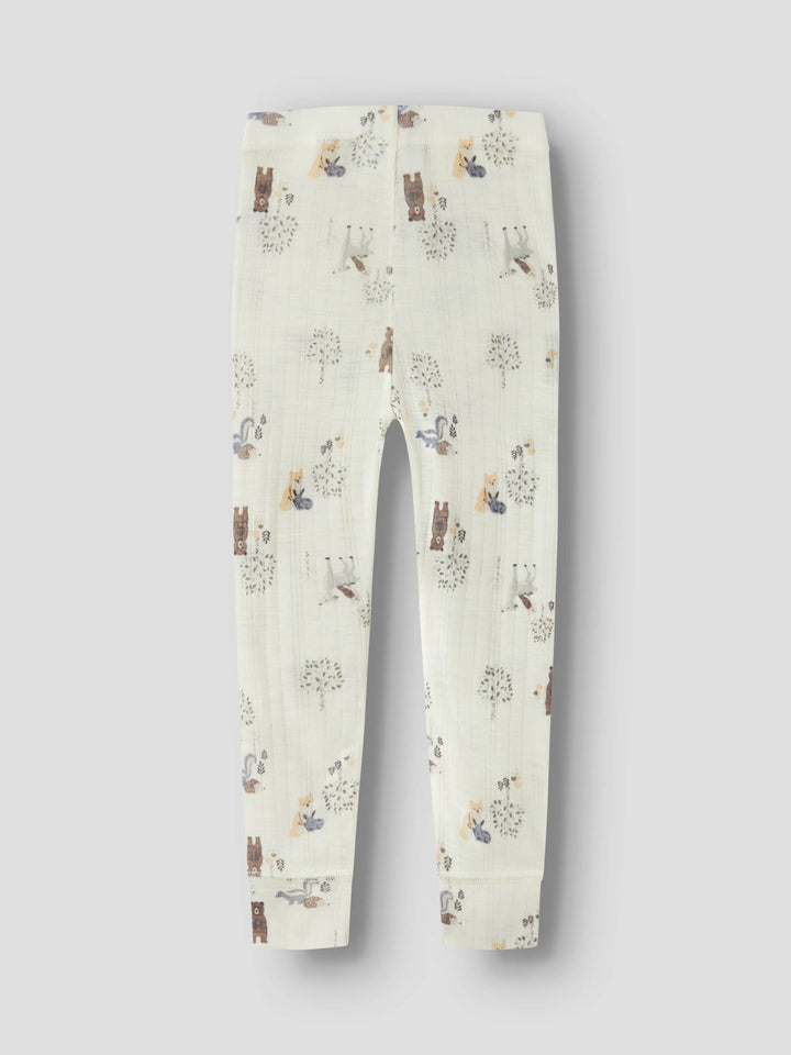 name it mini WANG Ull Legging - Snow White | Forest Animals