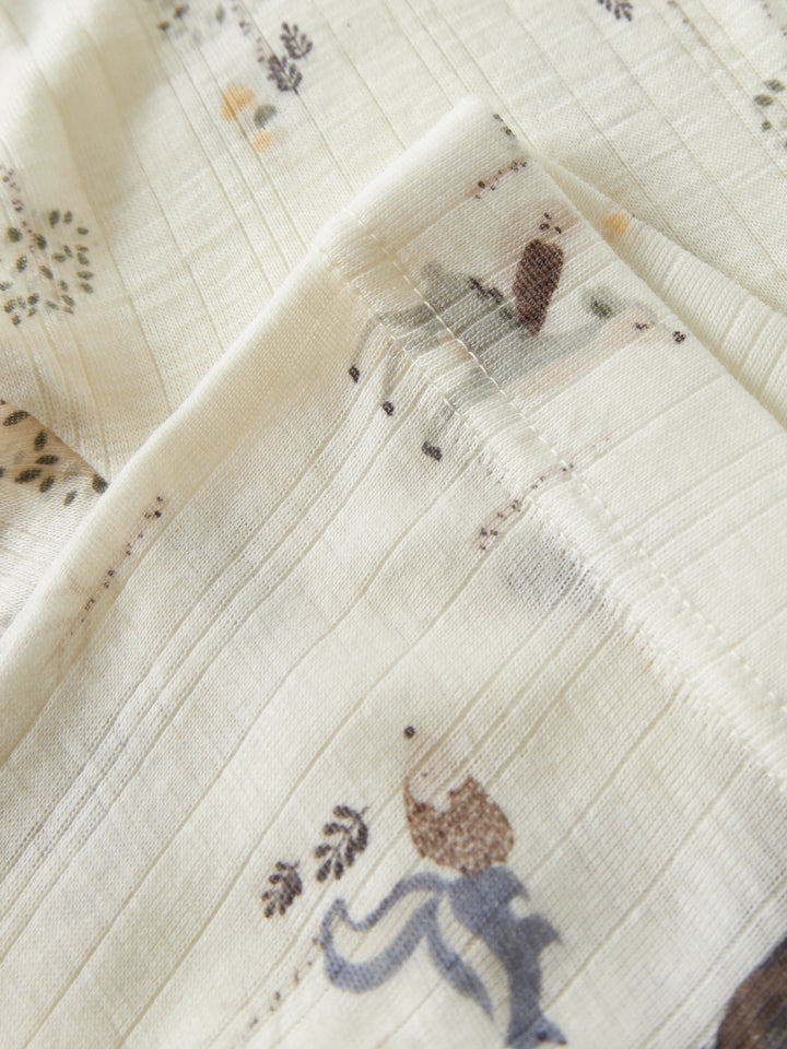name it mini WANG Ull Legging - Snow White | Forest Animals