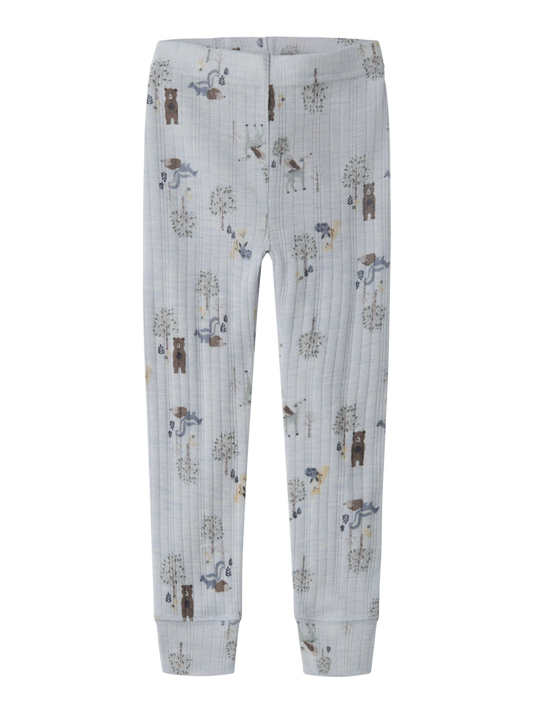 name it mini WANG Ull Legging - Arctic Ice | Forest Animals