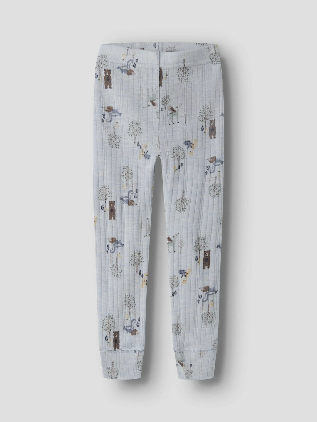 name it mini WANG Ull Legging - Arctic Ice | Forest Animals