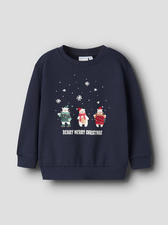 name it mini VISMAS julegenser – Bear (Navy Blazer)