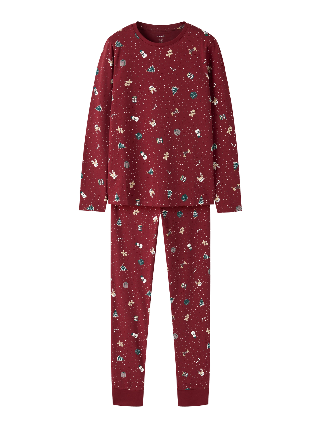 name it kids VISMAS nattsett – Red Dahlia | Jul