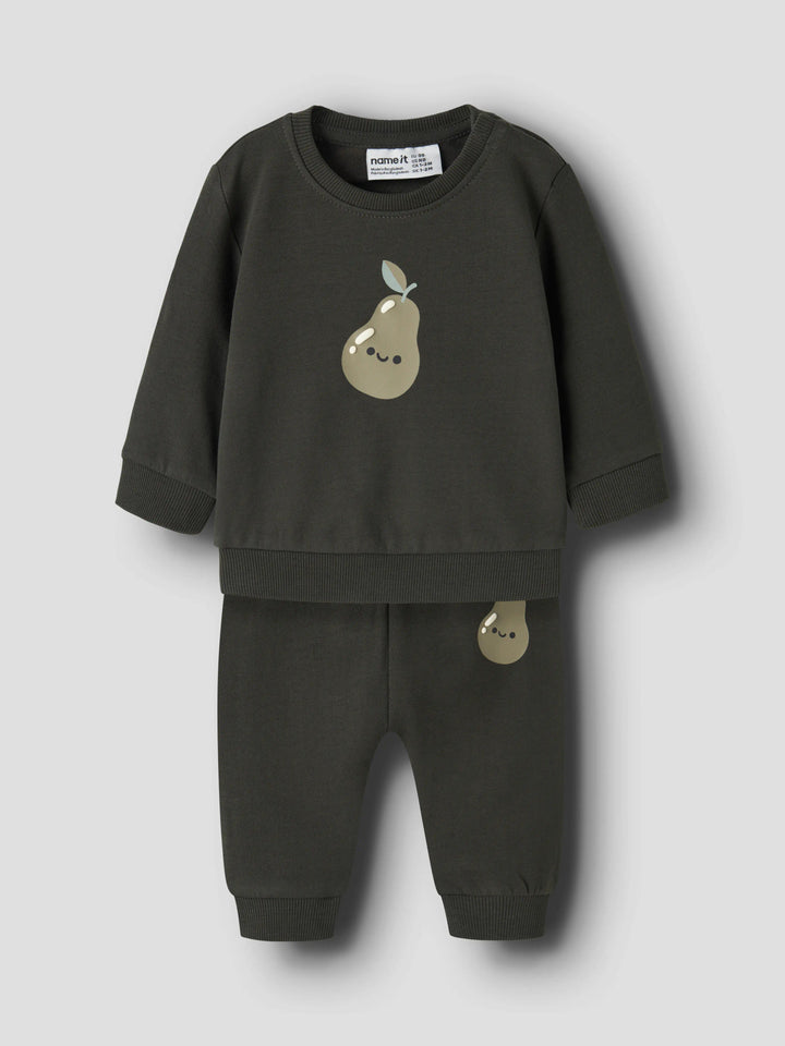 name it baby VONNE LS SWEAT SET - Peat