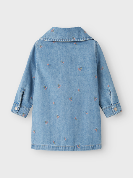 name it mini PIPER LS DENIM DRESS - Light Blue Denim