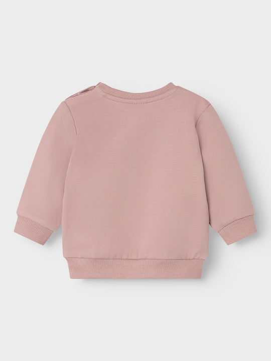 name it baby TAKKI LS SWEAT NOOS - Deauville Mauve - Torgunns Barneklær AS
