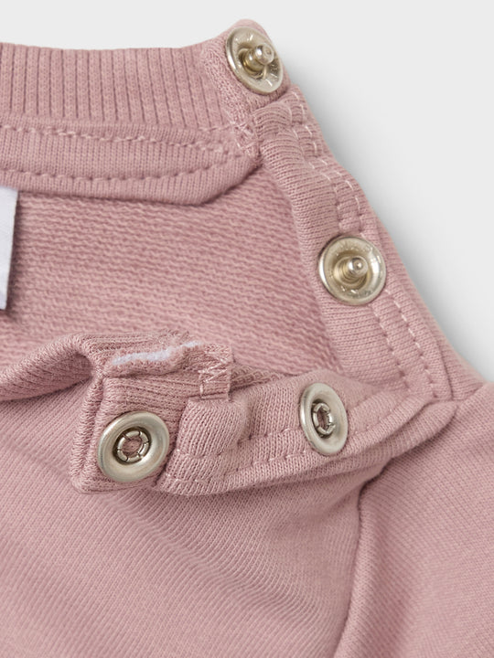 name it baby TAKKI LS SWEAT NOOS - Deauville Mauve - Torgunns Barneklær AS