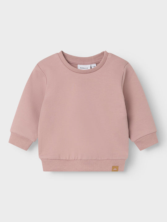 name it baby TAKKI LS SWEAT NOOS - Deauville Mauve - Torgunns Barneklær AS