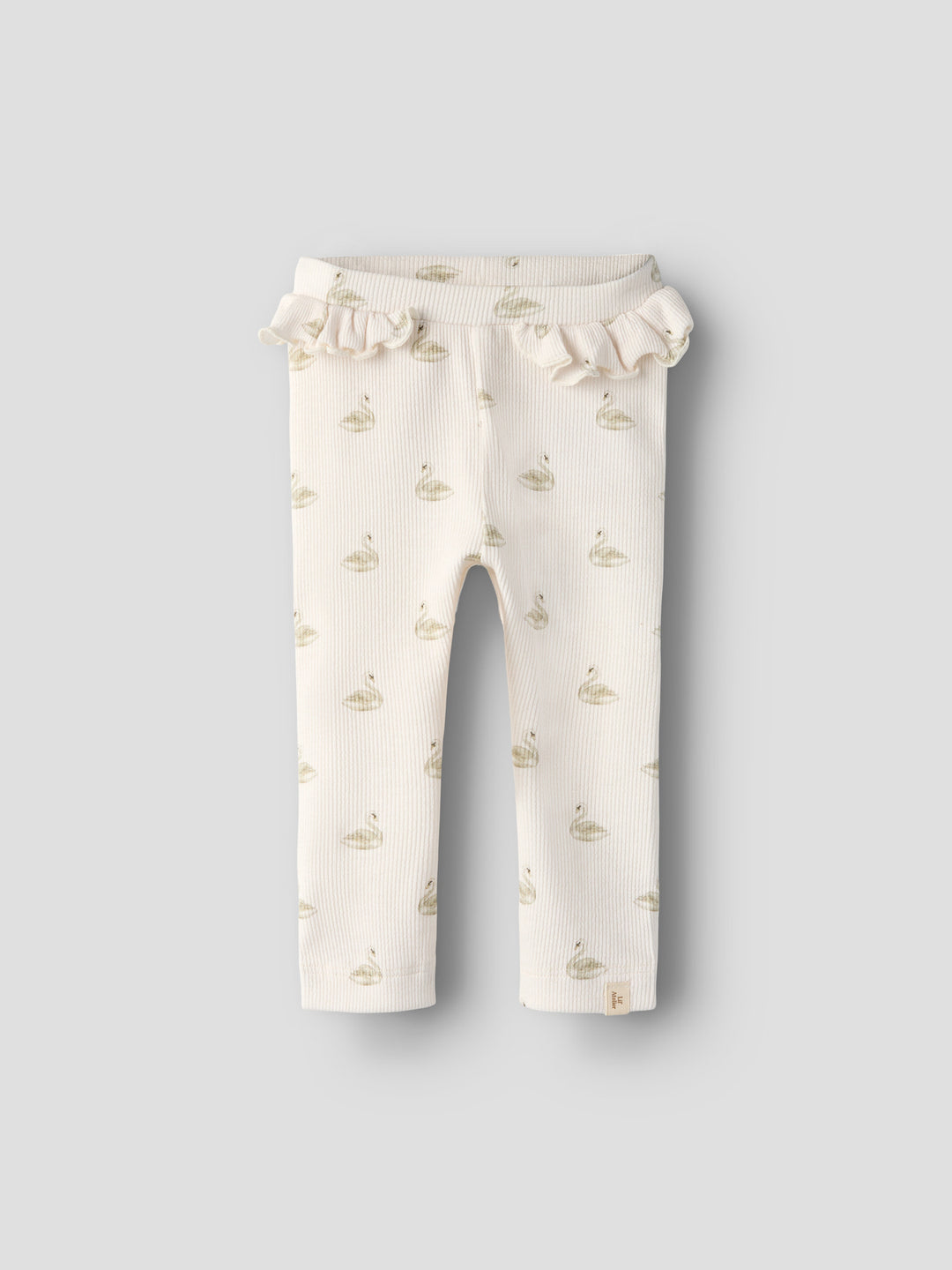 Lil' Atelier Baby GAVO EFI SLIM LEGGING NOOS - Pastel Parchment | SWAN - Torgunns Barneklær AS