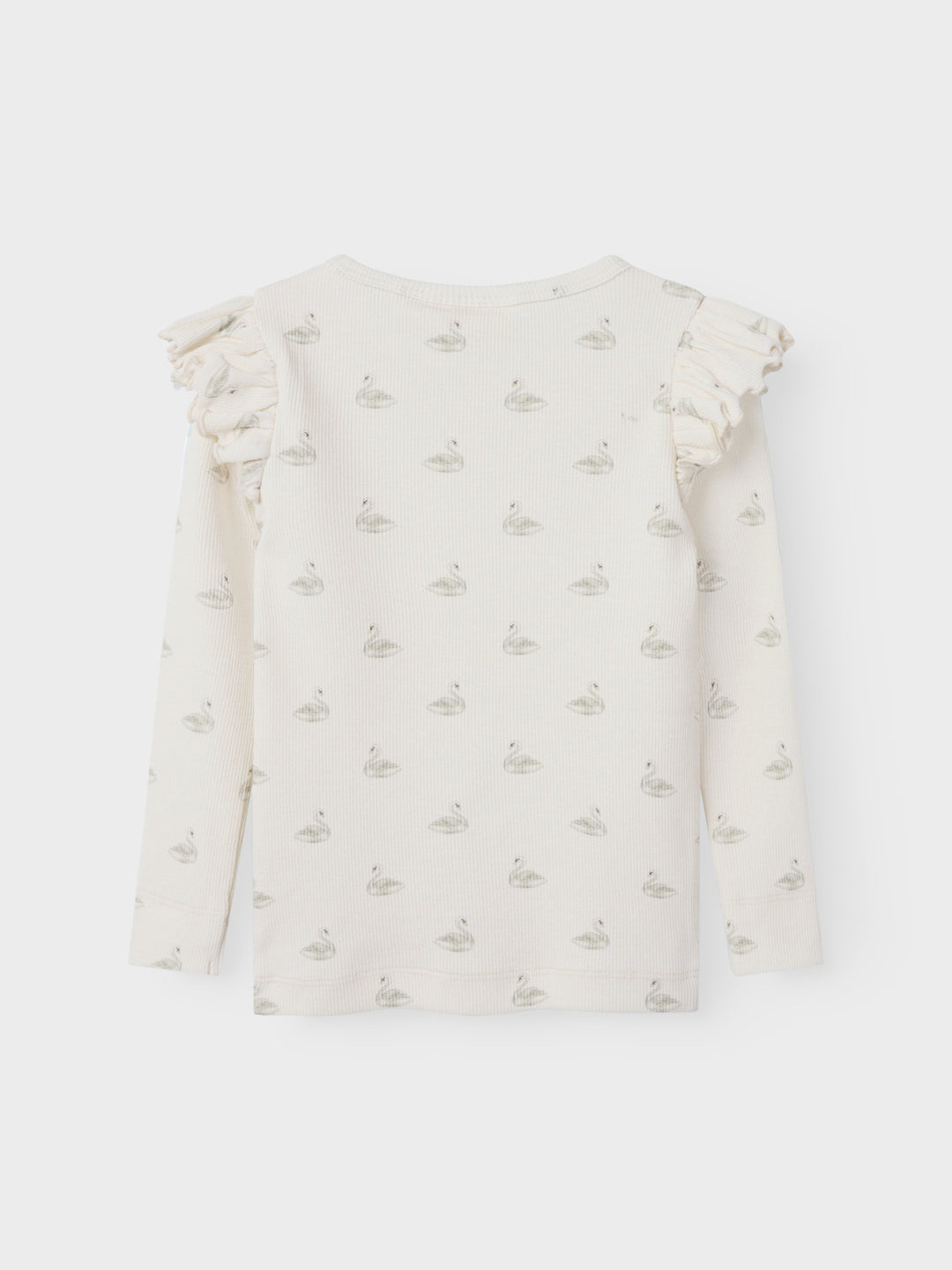Lil' Atelier Mini GAVO EKO LS SLIM TOP NOOS - Pastel Parchment | SWAN - Torgunns Barneklær AS