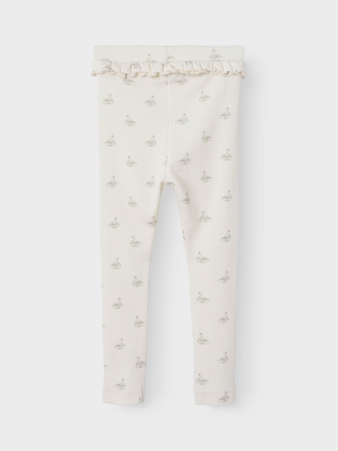 Lil' Atelier Mini GAVO EFI SLIM LEGGING NOOS - Pastel Parchment | SWAN - Torgunns Barneklær AS