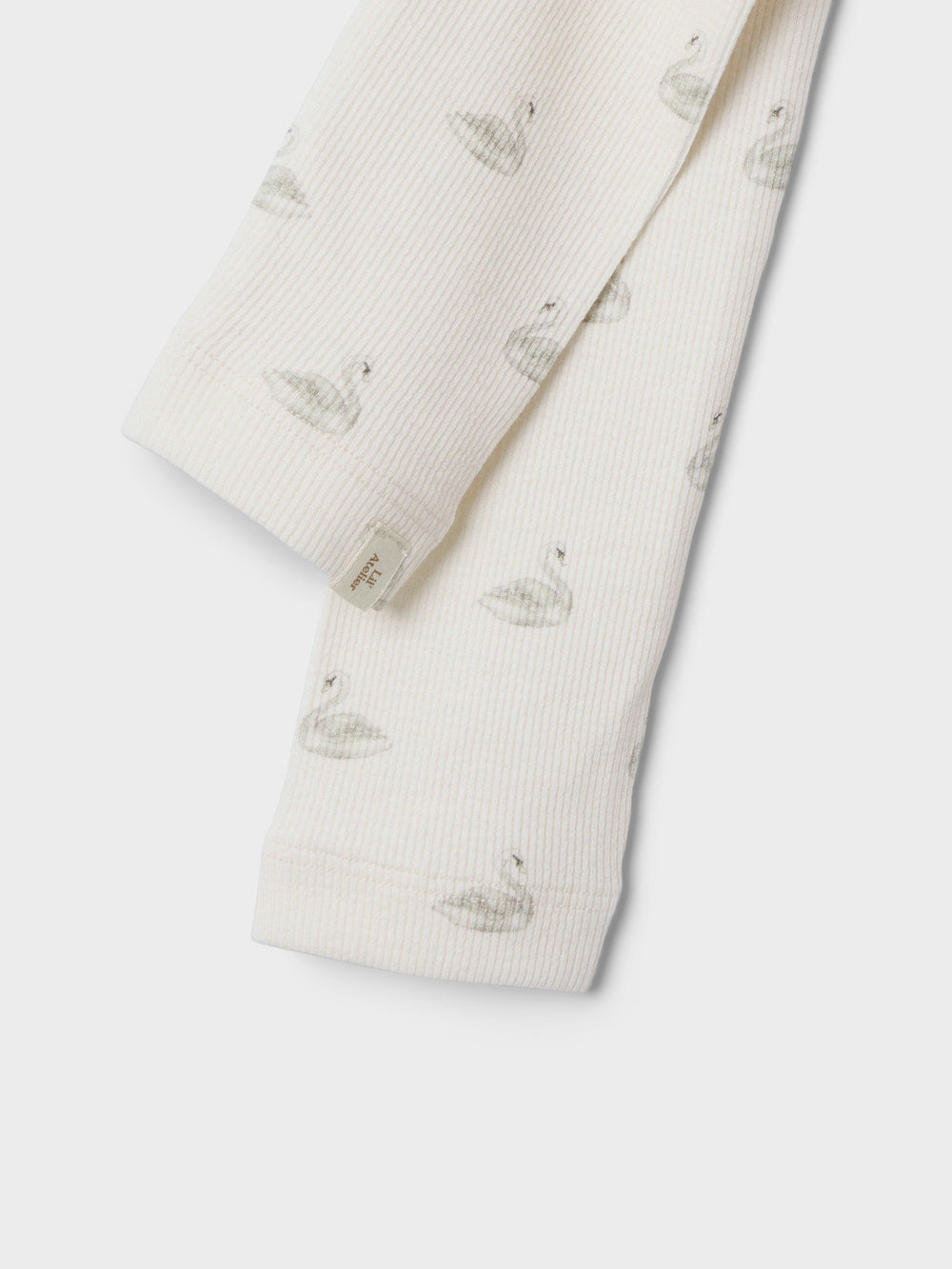 Lil' Atelier Mini GAVO EFI SLIM LEGGING NOOS - Pastel Parchment | SWAN - Torgunns Barneklær AS