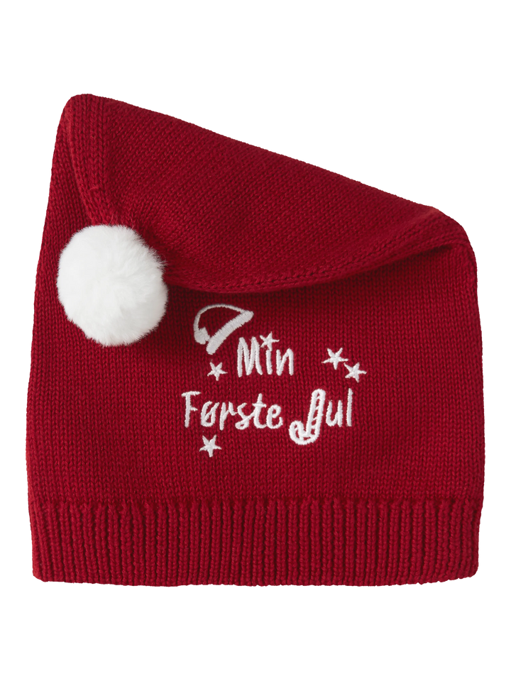 name it baby "Min Første Jul" nisselue - Red Dahlia