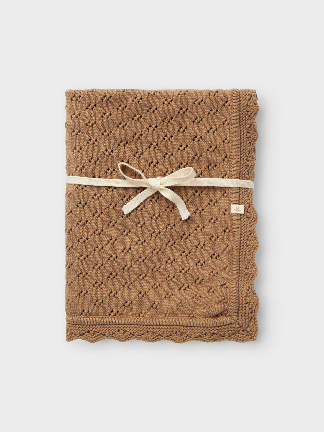 Lil' Atelier Baby NILIO KNIT BLANKET - Sepia Tint - Torgunns Barneklær AS