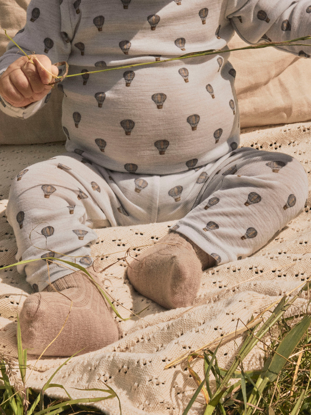 Lil Atelier Baby NOEL NOR Ull Leggings - Oyster Mushroom | Airballoon