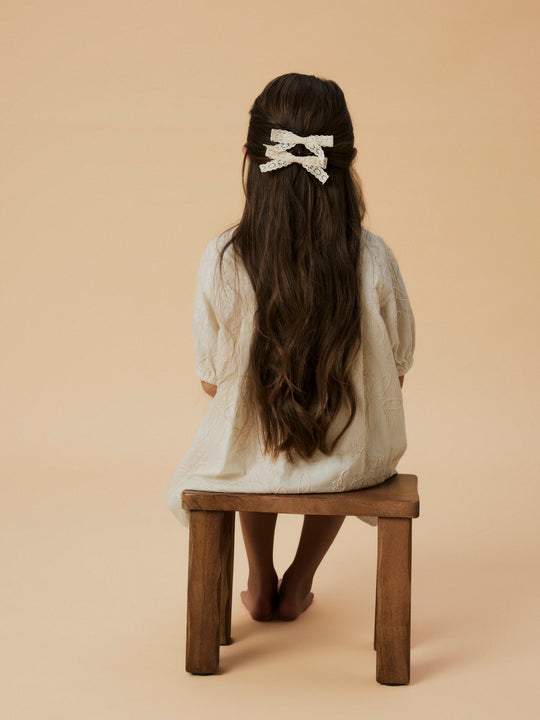 Lil' Atelier Mini LOLA 2 PK HAIR CLIPS - Turtledove - Torgunns Barneklær AS