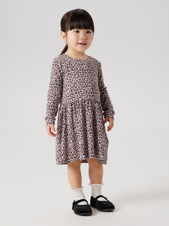 name it mini LEOANA LS DRESS - Burnished Lilac - Torgunns Barneklær AS