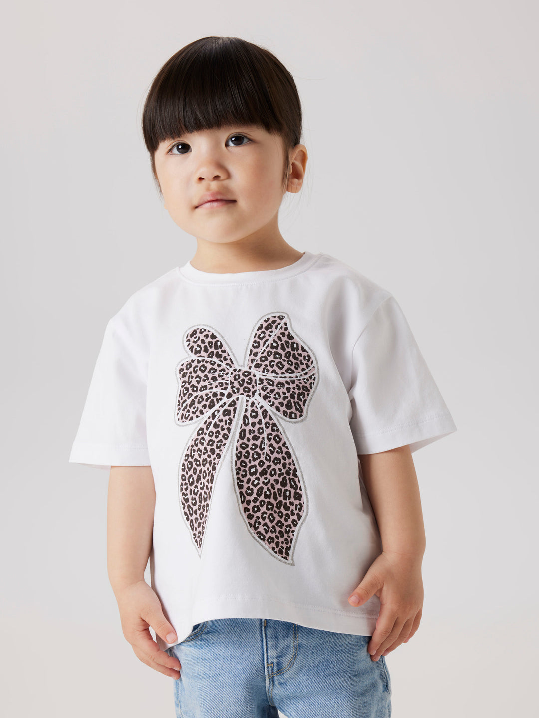 name it mini LEOANJA SS NREG TOP - Bright White - Torgunns Barneklær AS