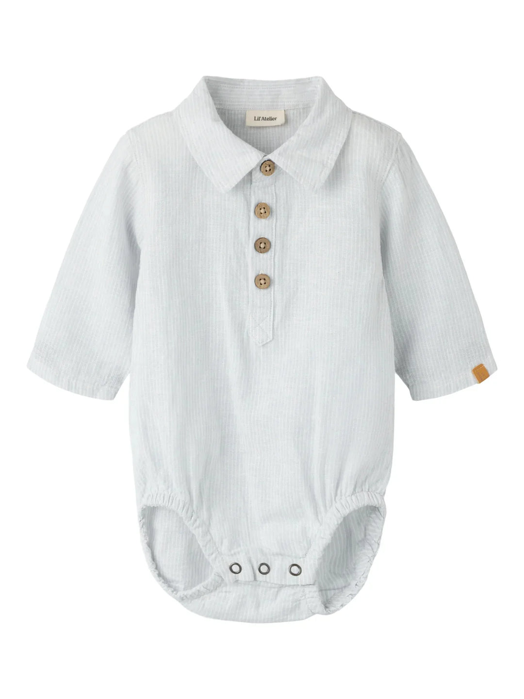 Lil Atelier Baby JESPER bodyskjorte - Gray Dawn