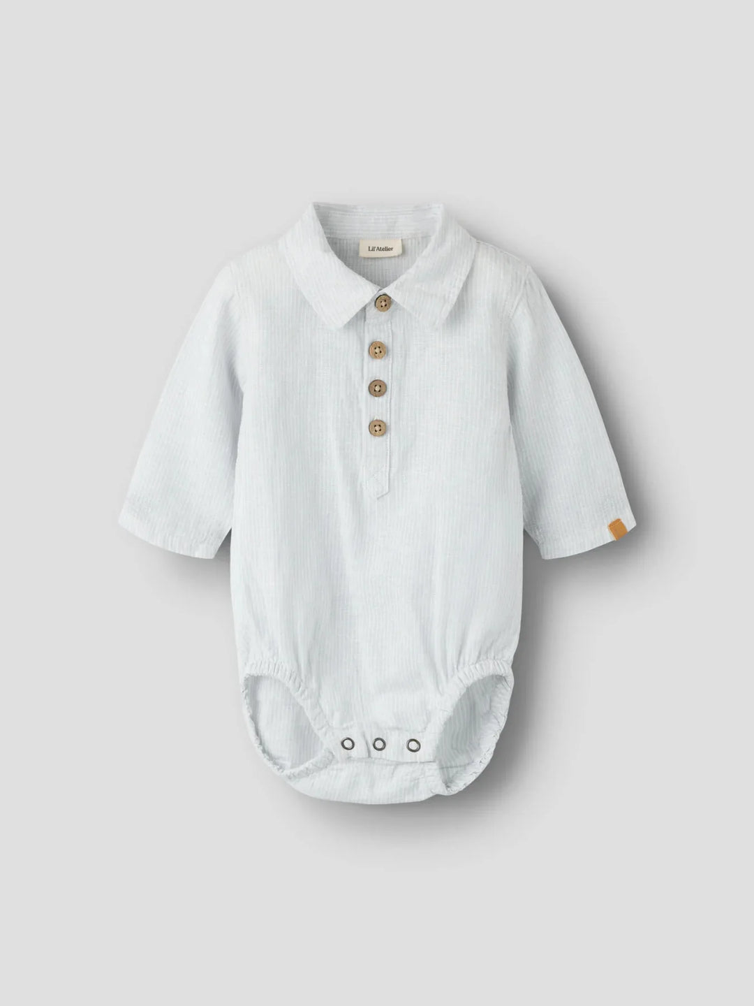 Lil Atelier Baby JESPER bodyskjorte - Gray Dawn