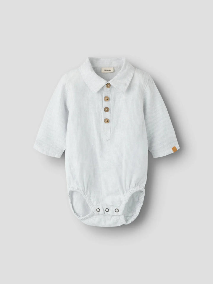 Lil Atelier Baby JESPER bodyskjorte - Gray Dawn
