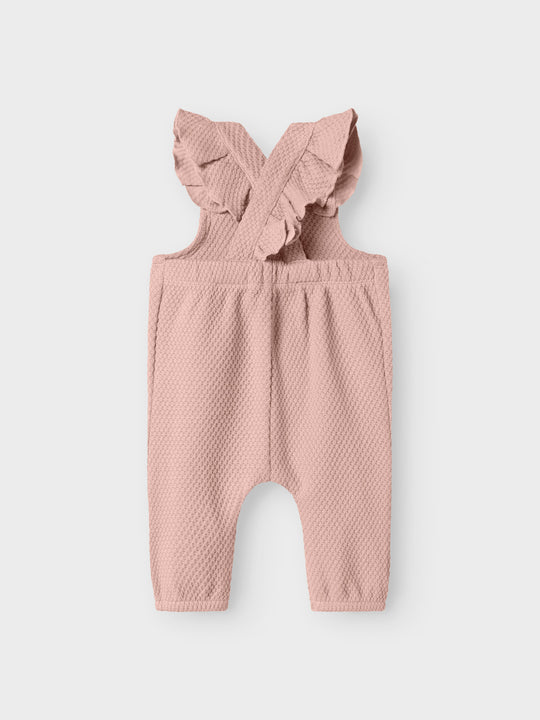 Lil' Atelier Baby NOELLA LOOSE SWEAT OVERALL - Cameo Rose - Torgunns Barneklær AS