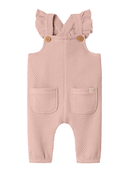 Lil' Atelier Baby NOELLA LOOSE SWEAT OVERALL - Cameo Rose - Torgunns Barneklær AS