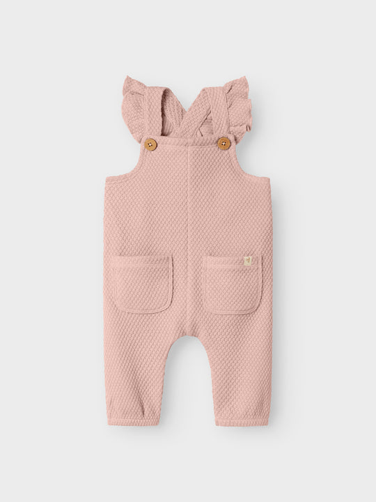 Lil' Atelier Baby NOELLA LOOSE SWEAT OVERALL - Cameo Rose - Torgunns Barneklær AS