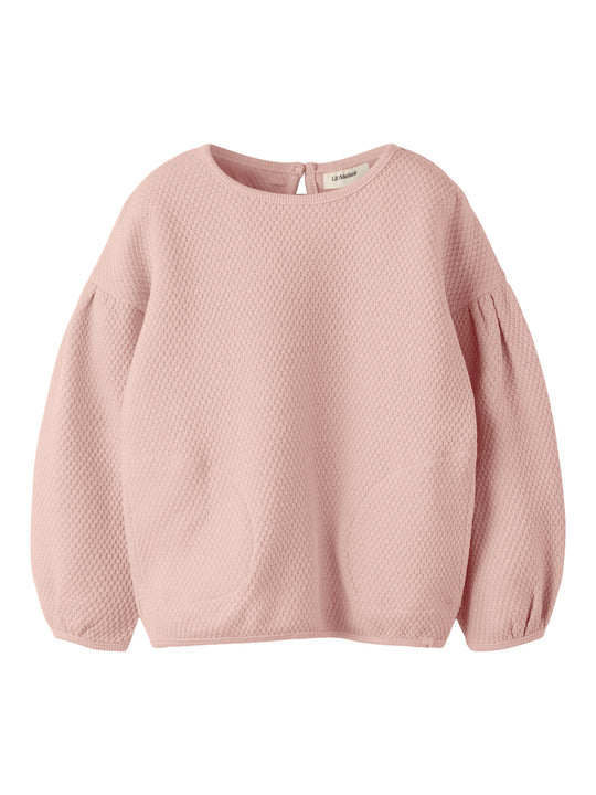 Lil' Atelier Mini NOELLA LS OVERSIZE SWEAT - Cameo Rose - Torgunns Barneklær AS