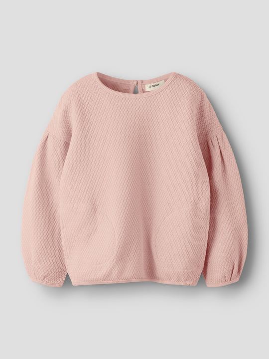 Lil' Atelier Mini NOELLA LS OVERSIZE SWEAT - Cameo Rose - Torgunns Barneklær AS