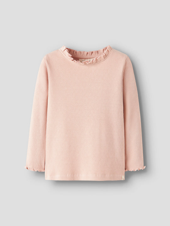 Lil' Atelier Mini NORA LS SLIM TOP - Cameo Rose - Torgunns Barneklær AS