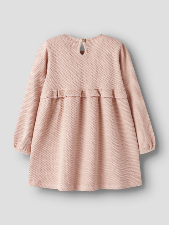 Lil' Atelier Mini NOELLA LS DRESS - Cameo Rose - Torgunns Barneklær AS
