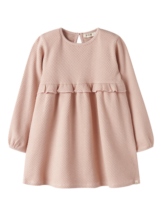 Lil' Atelier Mini NOELLA LS DRESS - Cameo Rose - Torgunns Barneklær AS
