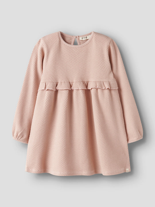 Lil' Atelier Mini NOELLA LS DRESS - Cameo Rose - Torgunns Barneklær AS
