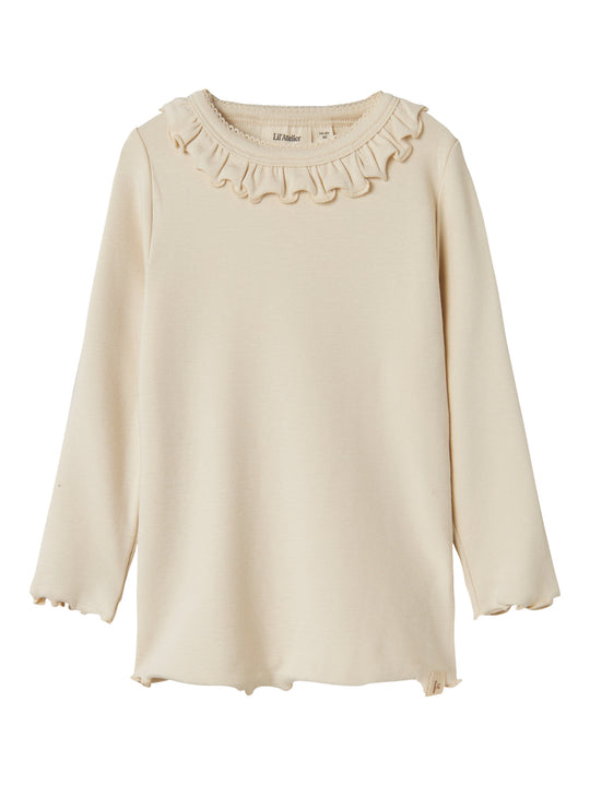 Lil' Atelier Mini GAYO KOJ LS SLIM TOP - Turtledove - Torgunns Barneklær AS