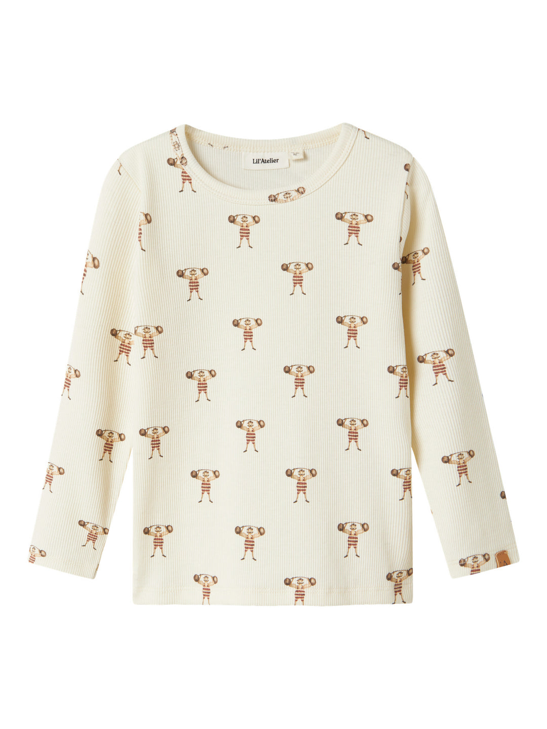 Lil' Atelier Mini LAVO ENK LS SLIM TOP - Turtledove | STRONG MAN - Torgunns Barneklær AS