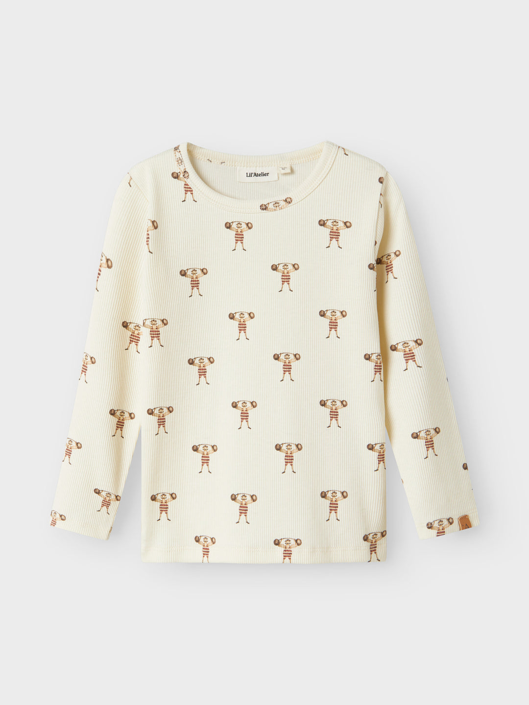 Lil' Atelier Mini LAVO ENK LS SLIM TOP - Turtledove | STRONG MAN - Torgunns Barneklær AS