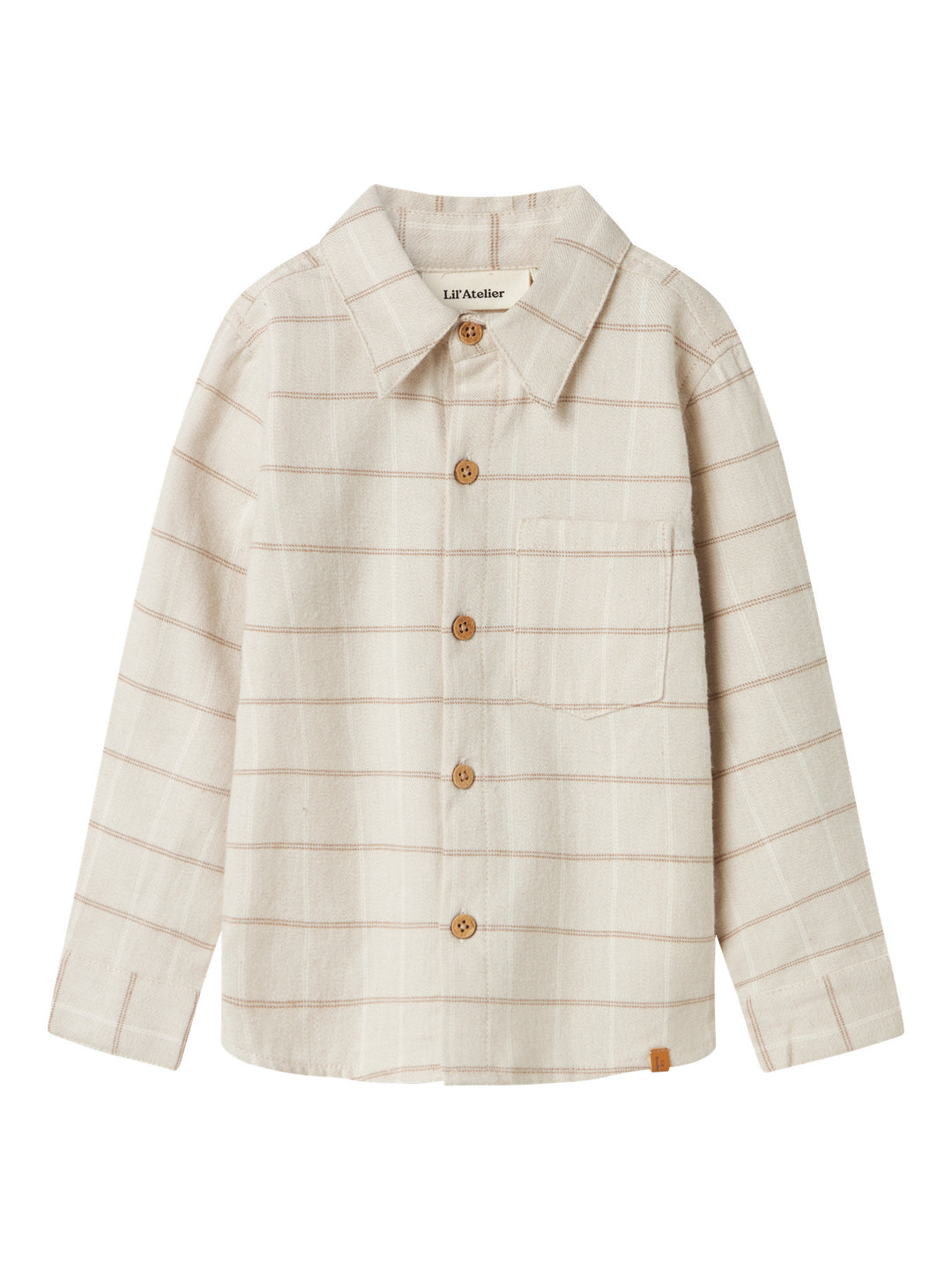 Lil' Atelier Mini NADIM LS SHIRT - Pure Cashmere - Torgunns Barneklær AS