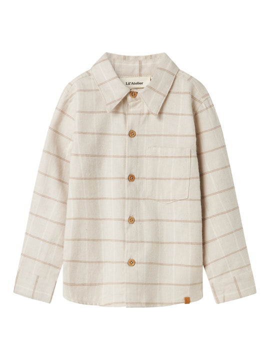 Lil' Atelier Mini NADIM LS SHIRT - Pure Cashmere - Torgunns Barneklær AS
