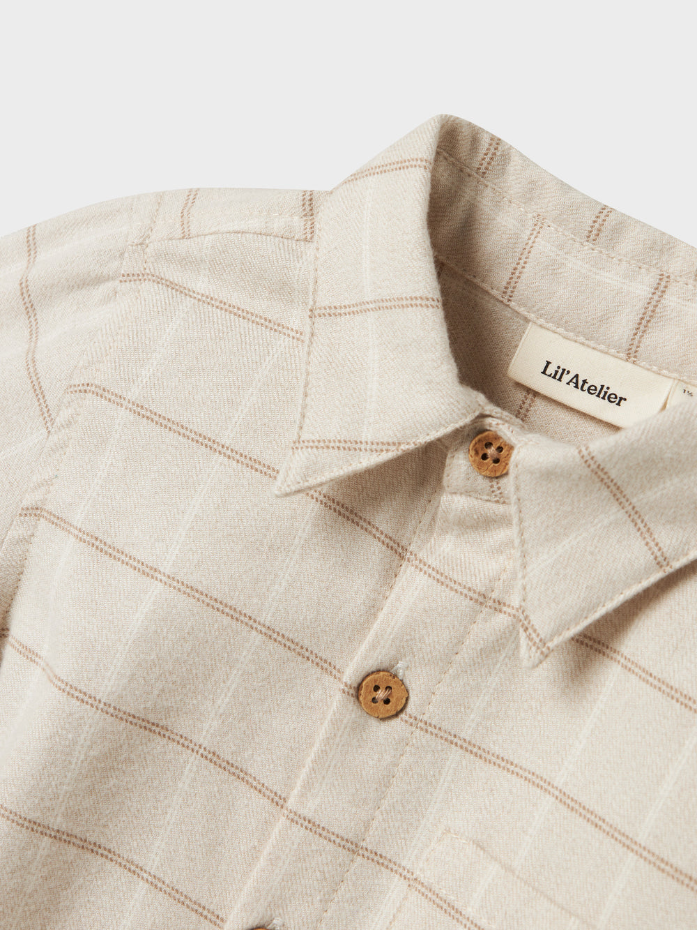 Lil' Atelier Mini NADIM LS SHIRT - Pure Cashmere - Torgunns Barneklær AS
