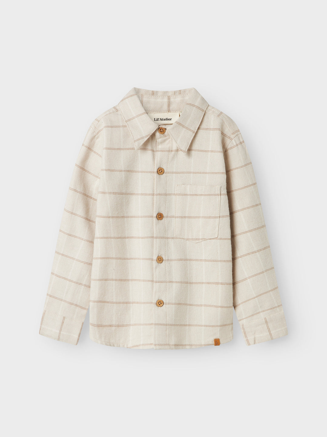 Lil' Atelier Mini NADIM LS SHIRT - Pure Cashmere - Torgunns Barneklær AS