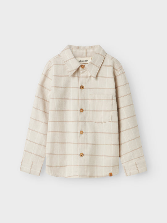 Lil' Atelier Mini NADIM LS SHIRT - Pure Cashmere - Torgunns Barneklær AS