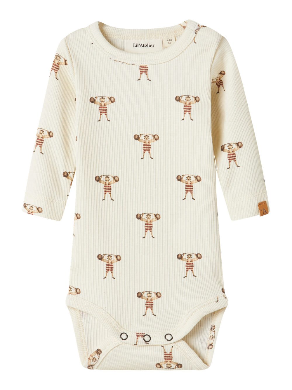 Lil' Atelier Baby LAVO ENK LS SLIM BODY - Turtledove | STRONG MAN - Torgunns Barneklær AS