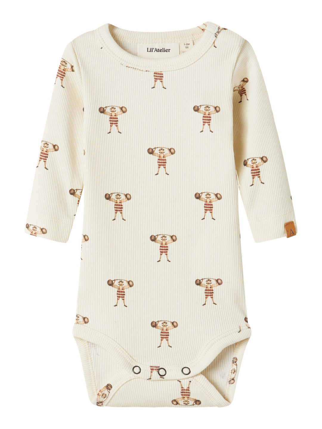 Lil' Atelier Baby LAVO ENK LS SLIM BODY - Turtledove | STRONG MAN - Torgunns Barneklær AS