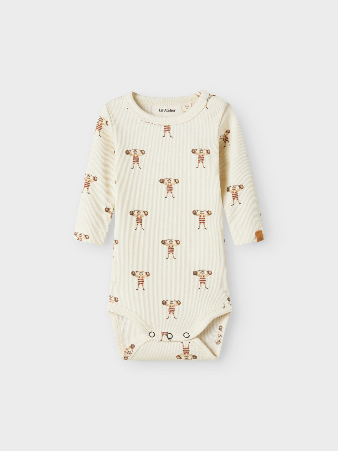 Lil' Atelier Baby LAVO ENK LS SLIM BODY - Turtledove | STRONG MAN - Torgunns Barneklær AS