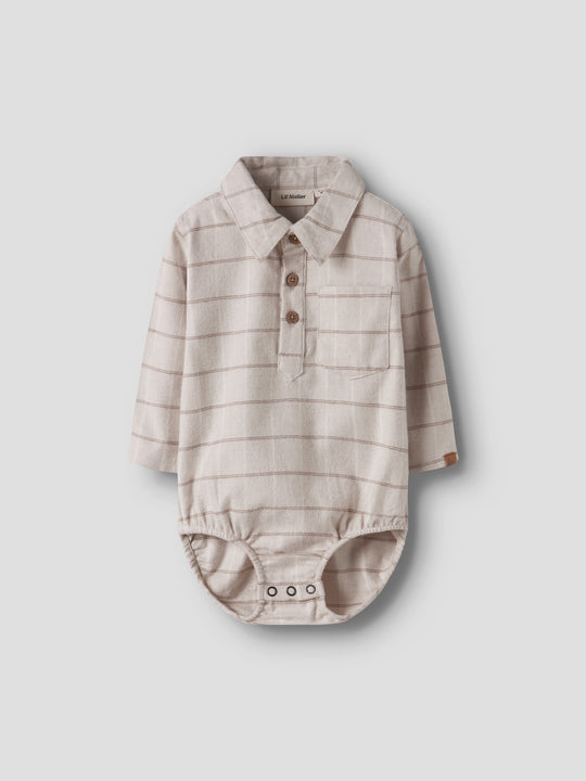 Lil' Atelier Baby NADIM LS LOOSE BODY SHIRT - Pure Cashmere - Torgunns Barneklær AS