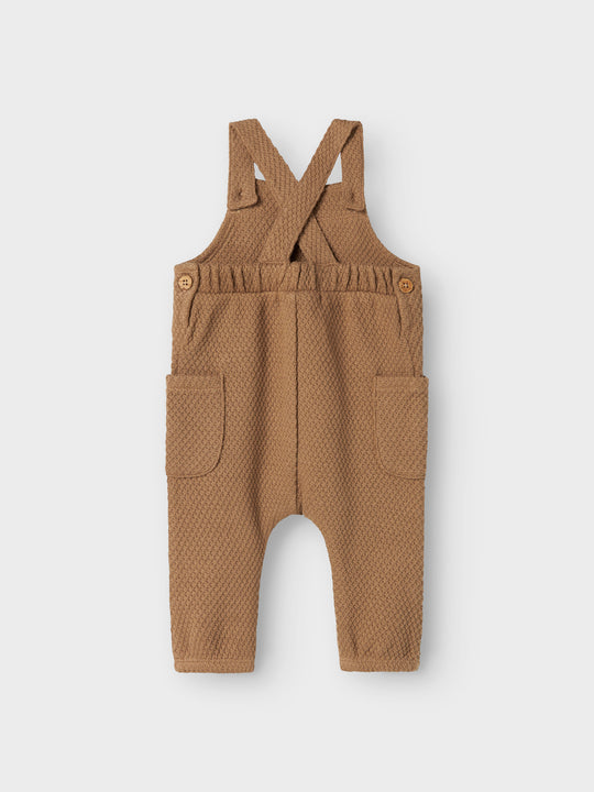 Lil' Atelier Baby NOELLO LOOSE OVERALL - Sepia Tint - Torgunns Barneklær AS