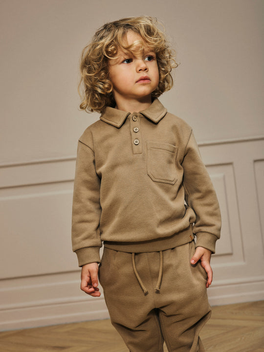 Lil' Atelier Mini ILONDON ROA LS LOOSE SWEAT - Sepia Tint